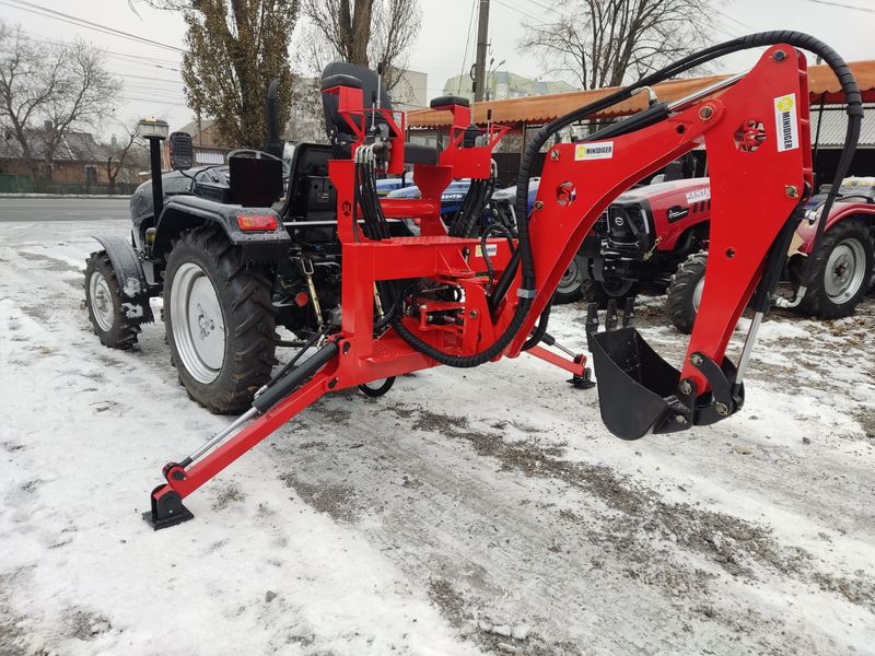 Навісний екскаватор Minidiger Гриф Червоний для мінітрактора ЕТ-1 фото