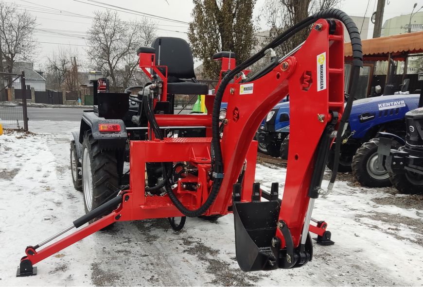 Навісний екскаватор Minidiger Гриф Червоний для мінітрактора ЕТ-1 фото